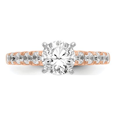 14K Rose Gold Lab-Grown Diamond Engagement Engagement Ring Semi-Mount – view 5