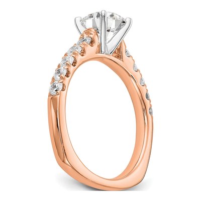 14K Rose Gold Lab-Grown Diamond Engagement Engagement Ring Semi-Mount – view 7