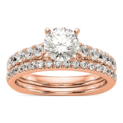 14K Rose Gold Lab-Grown Diamond Engagement Engagement Ring Semi-Mount – view 8