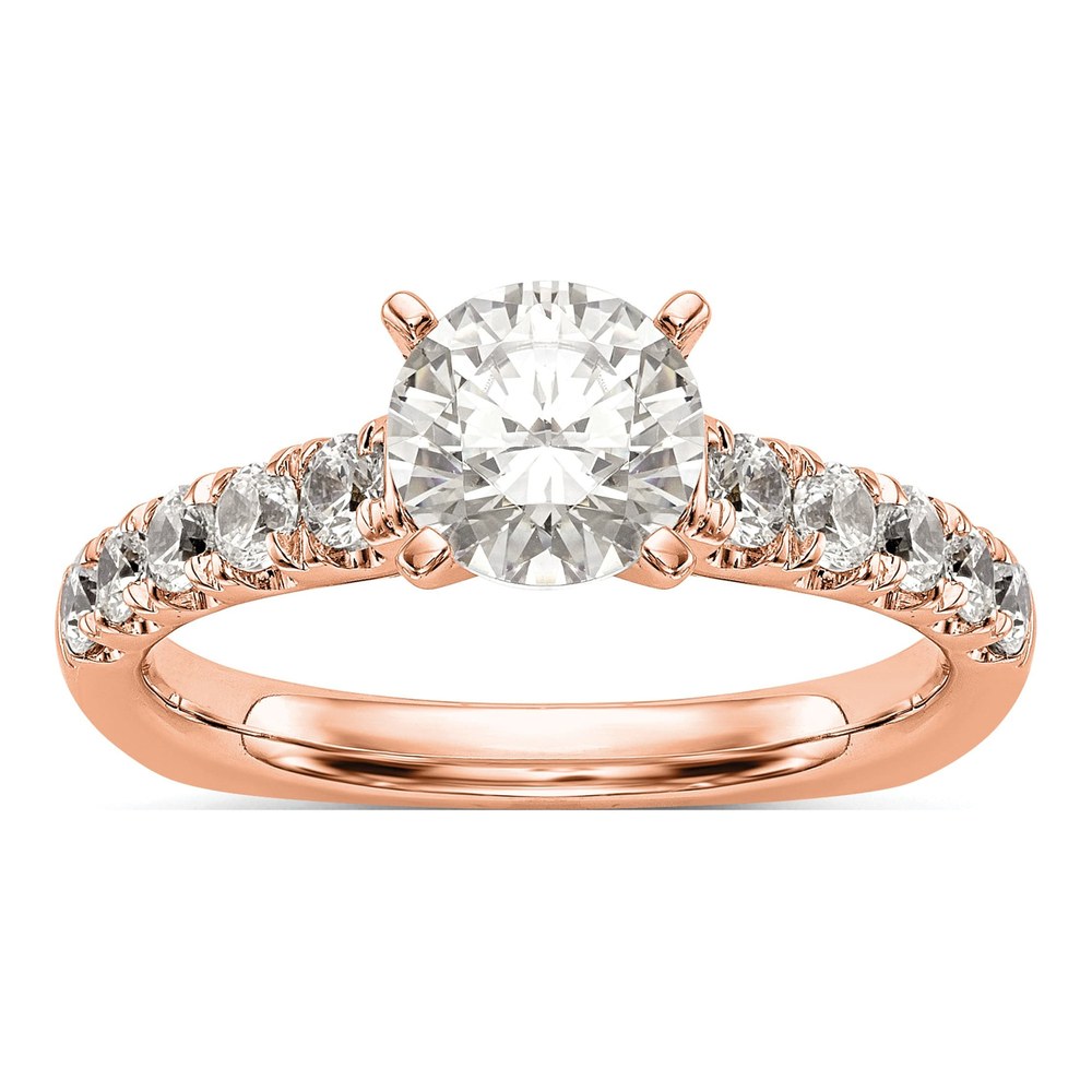 14K Rose Gold Lab-Grown Diamond Engagement Engagement Ring Semi-Mount