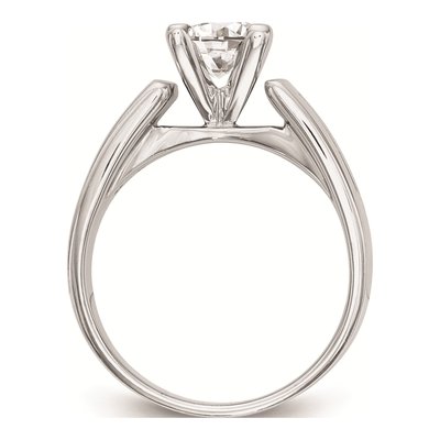 14K White Gold Princess Diamond Engagement Ring Mounting – view 2