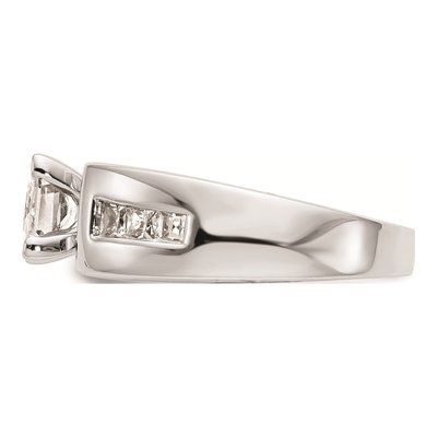 14K White Gold Princess Diamond Engagement Ring Mounting – view 3
