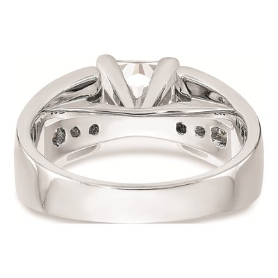14K White Gold Princess Diamond Engagement Ring Mounting – view 5