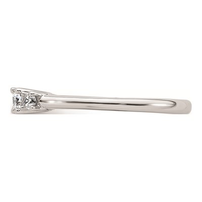 14K White Gold 3-Stone Engagement Ring Mounting – view 4