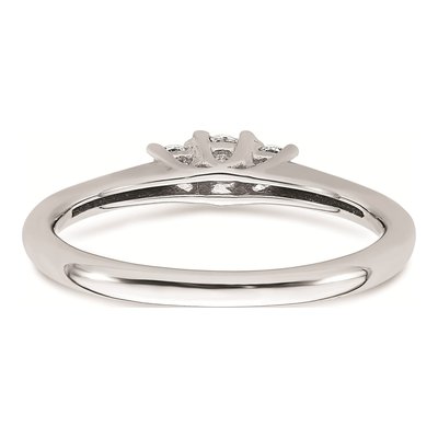 14K White Gold 3-Stone Engagement Ring Mounting – view 6
