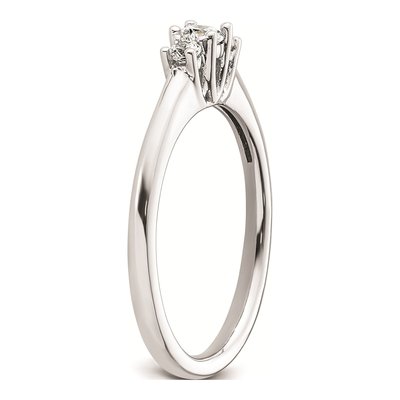 14K White Gold 3-Stone Engagement Ring Mounting – view 7