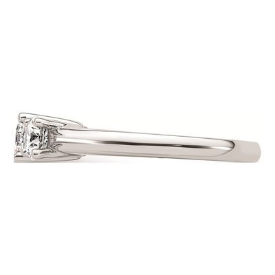 14K White Gold 3-Stone Engagement Ring Mounting – view 4