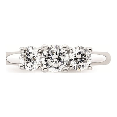14K White Gold 3-Stone Engagement Ring Mounting – view 5