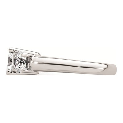 14K White Gold 3-Stone Engagement Ring Mounting – view 4