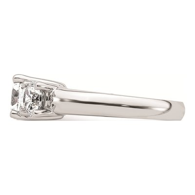 14K White Gold 3-Stone Engagement Ring Mounting – view 4