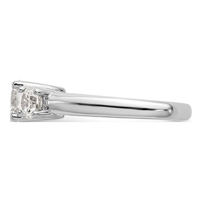 14K White Gold 3-Stone Ring Mounting – view 3