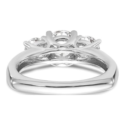14K White Gold 3-Stone Ring Mounting – view 5