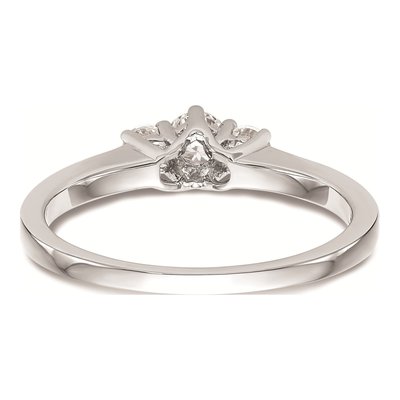 14K White Gold 3-Stone Diamond Engagement Ring Mounting – view 5
