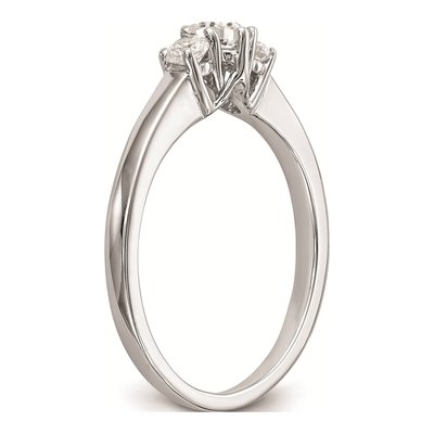 14K White Gold 3-Stone Diamond Engagement Ring Mounting – view 6