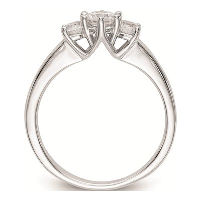 14K White Gold Diamond Engagement Ring Mounting – view 3