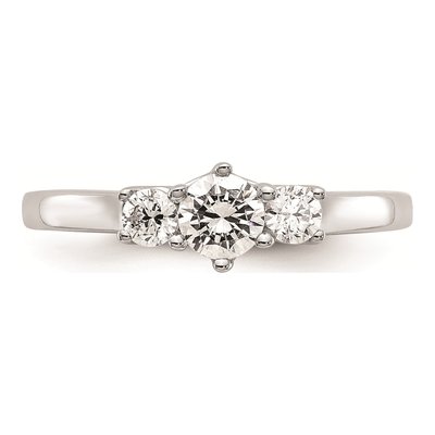 14K White Gold Diamond Engagement Ring Mounting – view 5