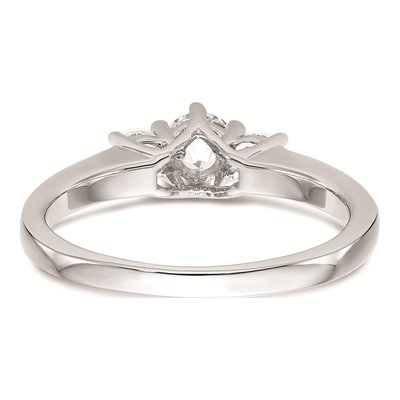 14K White Gold Diamond Engagement Ring Mounting – view 6