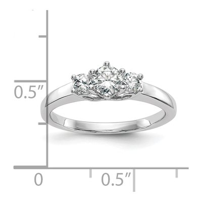 14K White Gold Diamond Engagement Ring Mounting – view 8