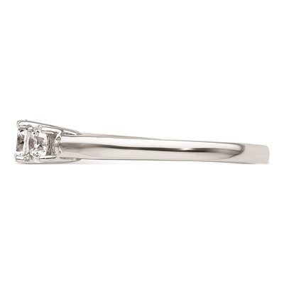 14K White Gold 3-Stone Engagement Ring Mounting – view 3