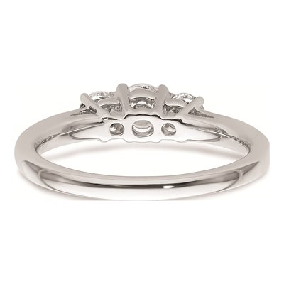 14K White Gold 3-Stone Engagement Ring Mounting – view 5