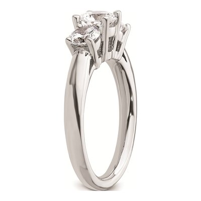14K White Gold 3-Stone Engagement Ring Mounting – view 8