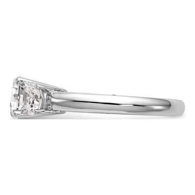 14K White Gold 3-Stone Engagement Ring Mounting – view 4