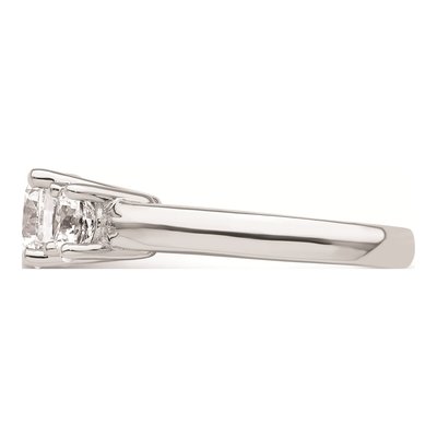 14K White Gold 3-Stone Engagement Ring Mounting – view 5