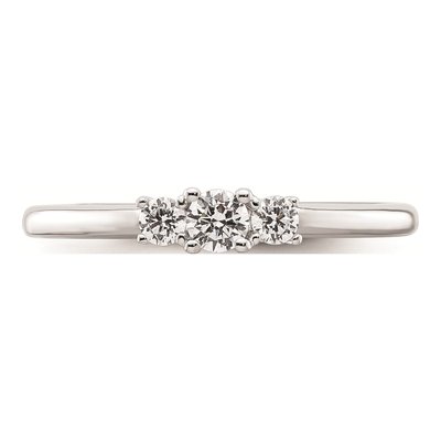 14K White Gold 3-Stone Engagement Ring Mounting – view 5