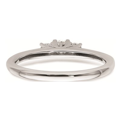 14K White Gold 3-Stone Engagement Ring Mounting – view 6
