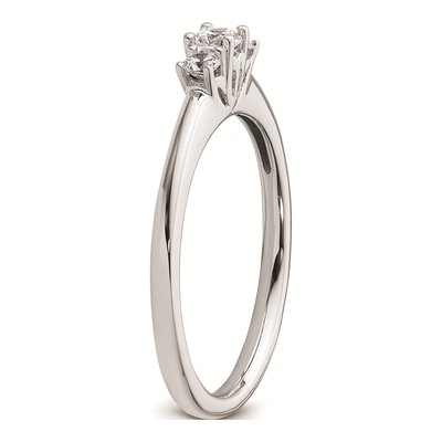14K White Gold 3-Stone Engagement Ring Mounting – view 7