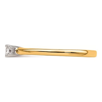 14K Two-Tone Gold 3-Stone Engagement Ring Mounting – view 5