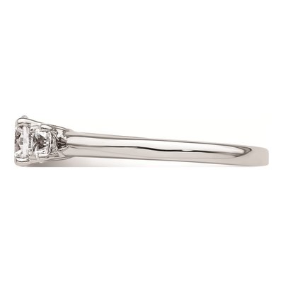 14K White Gold 3-Stone Engagement Ring Mounting – view 4