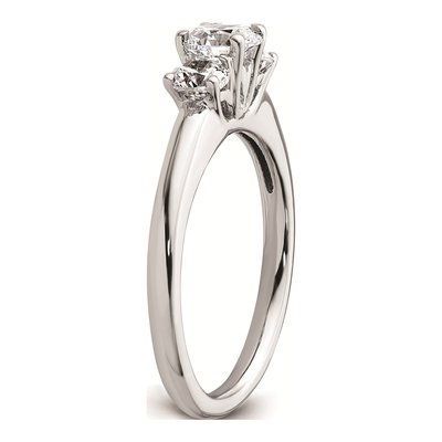 14K White Gold 3-Stone Engagement Ring Mounting – view 7