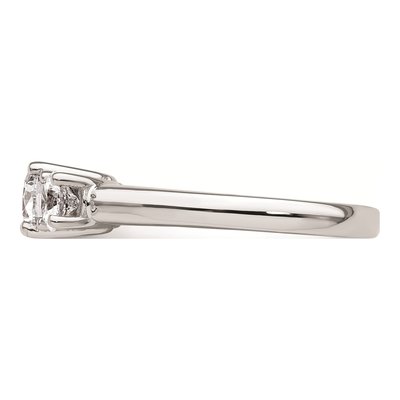14K White Gold 3-Stone Engagement Ring Mounting – view 4