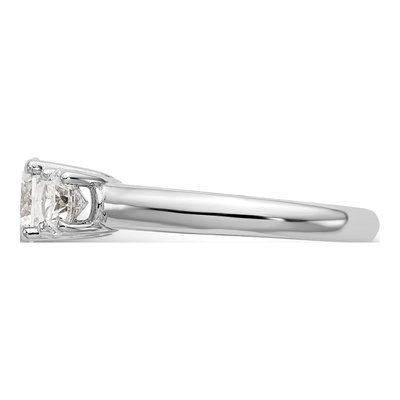 14K White Gold 3-Stone Engagement Ring Mounting – view 3