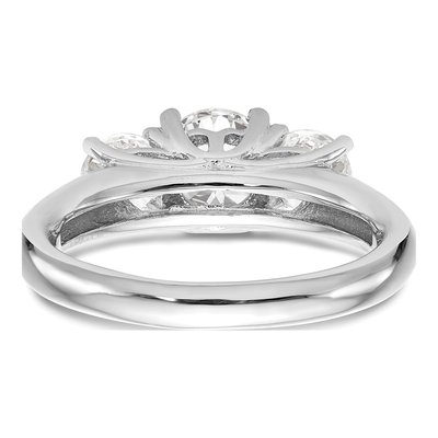 14K White Gold 3-Stone Engagement Ring Mounting – view 5