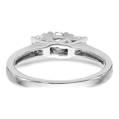 14K White Gold 1/2 ct tw Lab-Grown Diamond 3-Stone Engagement Ring – view 6