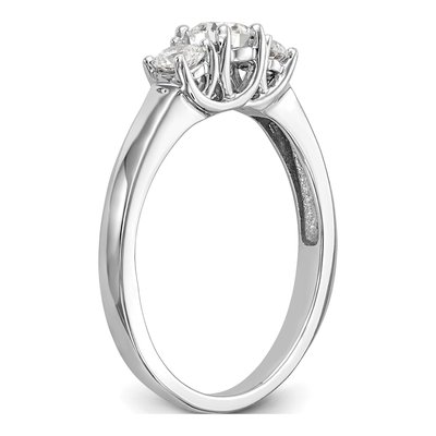 14K White Gold 1/2 ct tw Lab-Grown Diamond 3-Stone Engagement Ring – view 7