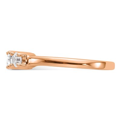 14K Rose Gold 3-Stone Diamond Engagement Ring Mounting – view 3