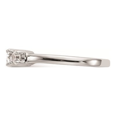 14K White Gold 3-Stone Diamond Engagement Ring Mounting – view 3