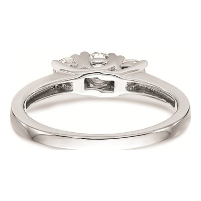 14K White Gold 3-Stone Diamond Engagement Ring Mounting – view 5