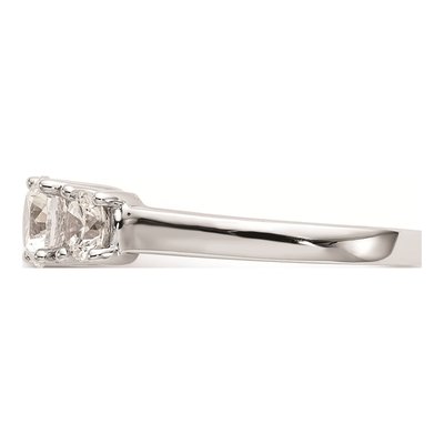 14K White Gold 3-Stone Diamond Engagement Ring Mounting – view 5