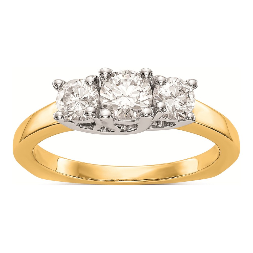 14K Two-Tone Diamond Semi-Mount Engagement Ring
