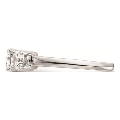14K White Gold 3-Stone Diamond Engagement Ring Mounting – view 4