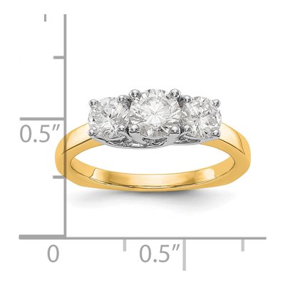 14K Two-Tone Gold Diamond Engagement Ring Semi-Mount – view 4