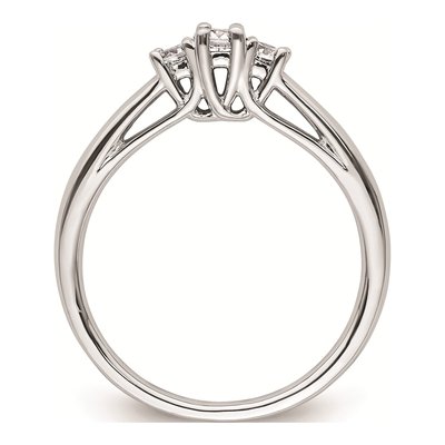 14K White Gold 3-Stone Engagement Ring Mounting – view 3