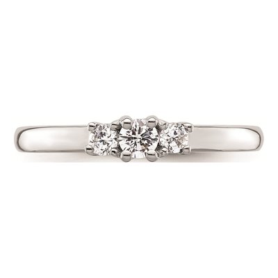 14K White Gold 3-Stone Engagement Ring Mounting – view 5