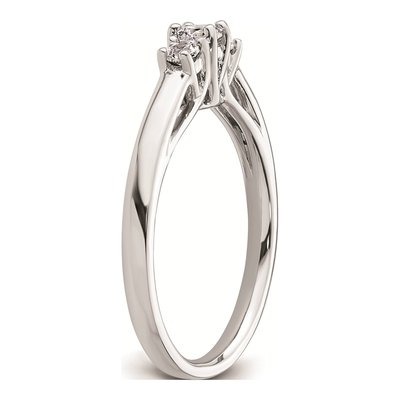 14K White Gold 3-Stone Engagement Ring Mounting – view 7