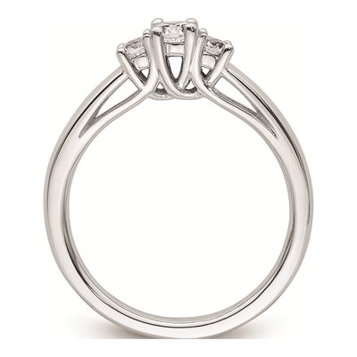 14K White Gold 3-Stone Engagement Ring Mounting – view 3
