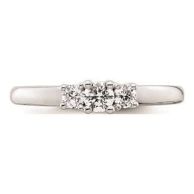 14K White Gold 3-Stone Engagement Ring Mounting – view 5
